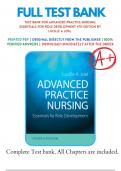 Test Bank for Advanced Practice Nursing: Essentials for Role Development Fourth Edition by Lucille A. Joel ISBN 9780803660441 Chapter 1-30 | Complete Guide A+