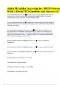 Alpha Phi Alpha Fraternity Inc&comma; IMDP Process Week 2 Exam 2023 Questions and Answers A&plus;&period;