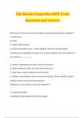 The Interior Inspection AHIT Exam Questions and Answers
