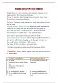 Summary -  Accountancy