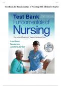 TEST BANK FOR FUNDAMENTALS OF NURSING 10TH EDITION BY TAYLOR CHAPTER 1-47 | COMPLETE GUIDE NEWEST VERSION 2024