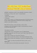 BUL 4421 Final - FAU Gendler Exam Questions With 100% Solved Solutions