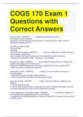 COGS 170 Exam 1 Questions with Correct Answers