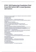 ETEC 1010 Engineering Foundations Final Exam 2024 Solved 100&percnt; Actual Questions and Answers