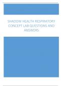 Shadow Health Respiratory Concept Lab Questions and Answers 2024