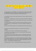 AINS 101 Exam Prep Questions with 100&percnt; Correct Answers