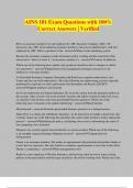 AINS 101 Exam Questions with 100&percnt; Correct Answers &vert; Verified