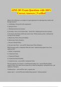 AINS 101 Exam Questions with 100&percnt; Correct Answers &vert; Verified