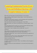 Computing Fundamentals Practice Exam 1 (Terms and Definitions) Questions with Complete Solutions Graded A+