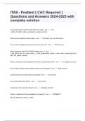 ITAS - Posttest &lbrack; CAC Required &rsqb; Questions and Answers 2024-2025 with complete solution