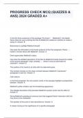 PROGRESS CHECK MCQ Unit 4 &lpar;QUIZZES & ANS&rpar; 2024 GRADED A&plus;