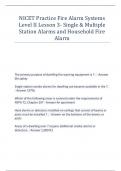 NICET Practice Fire Alarm Systems Level II Lesson 3- Single & Multiple Station Alarms and Household Fire Alarm