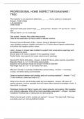 PROFESSIONAL HOME INSPECTOR EXAM NHIE &sol; TREC