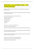 Education Law and Ethics Quiz 1 and Correct Answers&period;