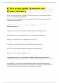 Ethics study guide Questions and Correct Answer1