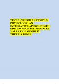 Anatomy & Physiology&colon; An Integrative Approach &ndash; 4th Edition &lpar;Michael McKinley&comma; Valerie O&rsquo;Loughlin & Theresa Bidle&rpar; &vert; Complete Test Bank with Verified Answers