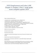 D352 Employment and Labor LAW Chapter 4, Chapter 2 Part 1 study guide exam complete update 2024