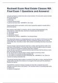 Rockwell Exam Real Estate Classes WA Final Exam 1 Questions and Answers&excl;
