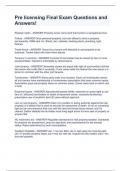 Pre licensing Final Exam Questions and Answers&excl;
