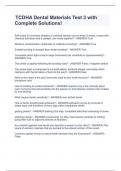 TCDHA EXAM STUDY BUNDLE&lpar;COMPLETE PACKAGE&rpar; Questions and Answers &lpar;Graded A&plus;&rpar;