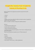 Straighterline Anatomy Final, Straighterline Anatomy & Physiology Exam