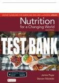 Test Bank For Scientific American Nutrition for a Changing World: Dietary Guidelines for Americans 2020-2025 & Digital Update - Second Edition ©2022 All Chapters - 9781319422950
