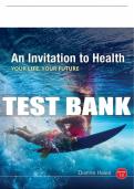 Test Bank For An Invitation to Health - 18th - 2019 All Chapters - 9781337392891