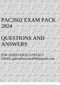PAC2602 Exam pack 2024(Questions and answers)