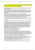WGU Critical thinking and logic preassessment all possible questions and answers 2023 complete
