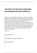 ATLS POST TEST.MCQ WITH QUESTIONS AND ANSWERS 2024 WELL GRADED A+ 
