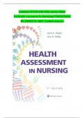 Complete TESTBANK With Answer Keys For Health Assessment In Nursing 7TH EDITION BY JANET R. WEBER & KELLEY JANE H. ISBN- Chapters 1-34 
