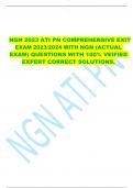 NGN 2023 ATI PN COMPREHENSIVE EXIT EXAM 2023&sol;2024 WITH NGN &lpar;ACTUAL EXAM&rpar; QUESTIONS WITH 100&percnt; VEIFIED EXPERT CORRECT SOLUTIONS&period;