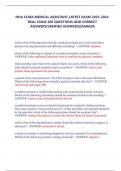 NHA CCMA MEDICAL ASSISTANT LATEST EXAM 2023-2024 REAL EXAM 200 QUESTIONS AND CORRECT ANSWERS&lpar;VERIFIED ANSWERS&rpar;&vert;AGRADE