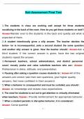 SubAssessment Final Test Actual Questions and Answers with complete solutions