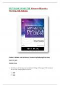 TEST BANK COMPLETE Advanced Practice  Nursing, 6th Edition
