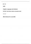 #O C R  GCE  English Language and Literature  H074/01: Non-fiction written and spoken texts  AS Level   Mark Scheme for June 2023