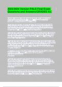 2023&sol;2024 Version PALS Final Exam Questions and Answers&sol;GRADED A&plus;&period; 