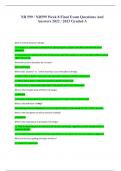 NR 599 &sol; NR599 Week 8 Final Exam Questions And Answers 2022 &sol; 2023 Graded A