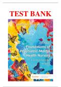 Test Bank for Varcarolis' Foundations of Psychiatric-Mental Health Nursing 9th Edition by Margaret Jordan Halter ISBN:9780323697071 | Complete Guide A+ 