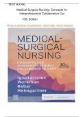 TEST BANK:  Medical-Surgical Nursing: Concepts for Interprofessional Collaborative  10th Edition ( Linda Workman-2021) chapter 1-74 , All Chapters