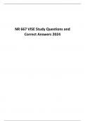NR 667 VISE Study Questions and Correct Answers 2024