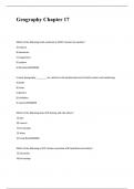 Geography Chapter 17 Questions and Answers 2024