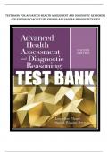 Test Bank For Advanced Health Assessment and Diagnostic Reasoning 4th Edition By Jacqueline Rhoads And Sandra Wiggins Petersen Latest Verified Review 2024 Practice Questions and Answers for Exam Preparation, 100% Correct with Explanations, Highly Recommen