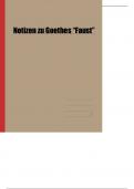 Ausführliche Notizen zu Goethes "Faust"