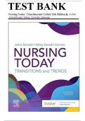 Test Bank for Nursing Today: Transition and Trends, 11th Edition (Zerwekh, 2023), Chapter 1-26 | All Chapters..........@Recommended                        