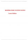 RESPIRATORY SYSTEM NOTES  Latest Edition