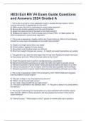  HESI Exit RN V4 Exam Guide Questions and Answers 2024 Graded A