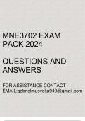 MNE3702 Exam pack 2024 (Questions and answers)