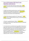 Nurs 4150 Seminar IHI Final Exam Questions And Answers