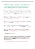 PROPHECY MEDICAL SURGICAL-TELEMETRY EXAM &sol; VERSION 1 THE RECENT UPDATE 2024&sol; QUESTIONS AND CORRECT ANSWERS&sol; ALREADY GRADED A&plus;